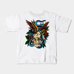 Eagel, Skull and Snake Kids T-Shirt